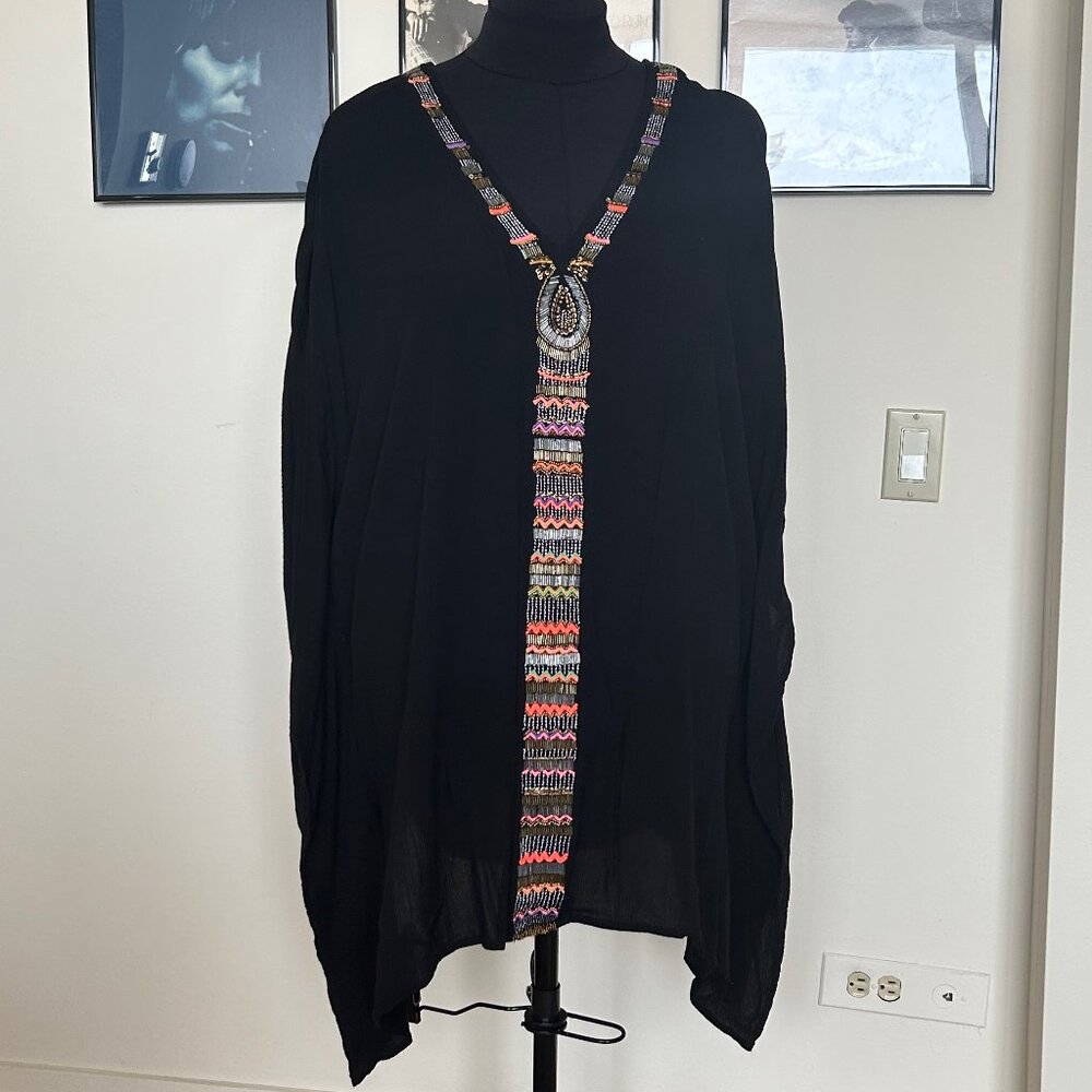 Black Beaded Beach Cover-Up - 18//20